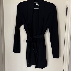 Black Long Sleeve Knit Cardigan -